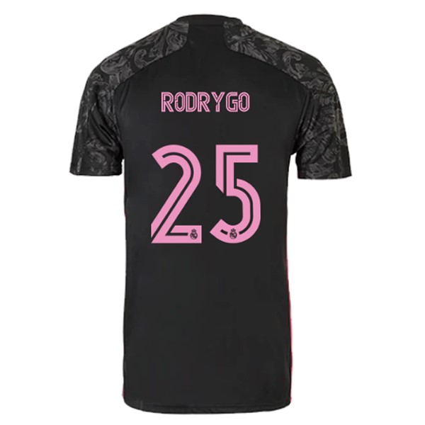 Camiseta Real Madrid Replica Tercera Ropa NO.25 Rodrygo 2020/21 Negro